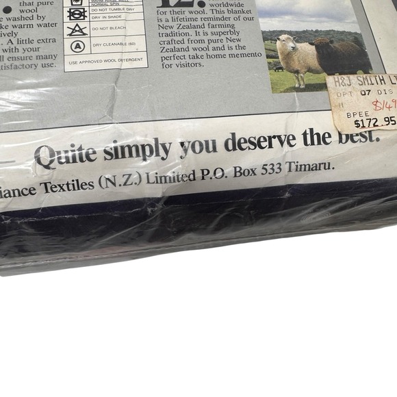 Royal Wool Blanket New Zealand Heavy 100% Pure Wool Pink White Vintage - Picture 3 of 8